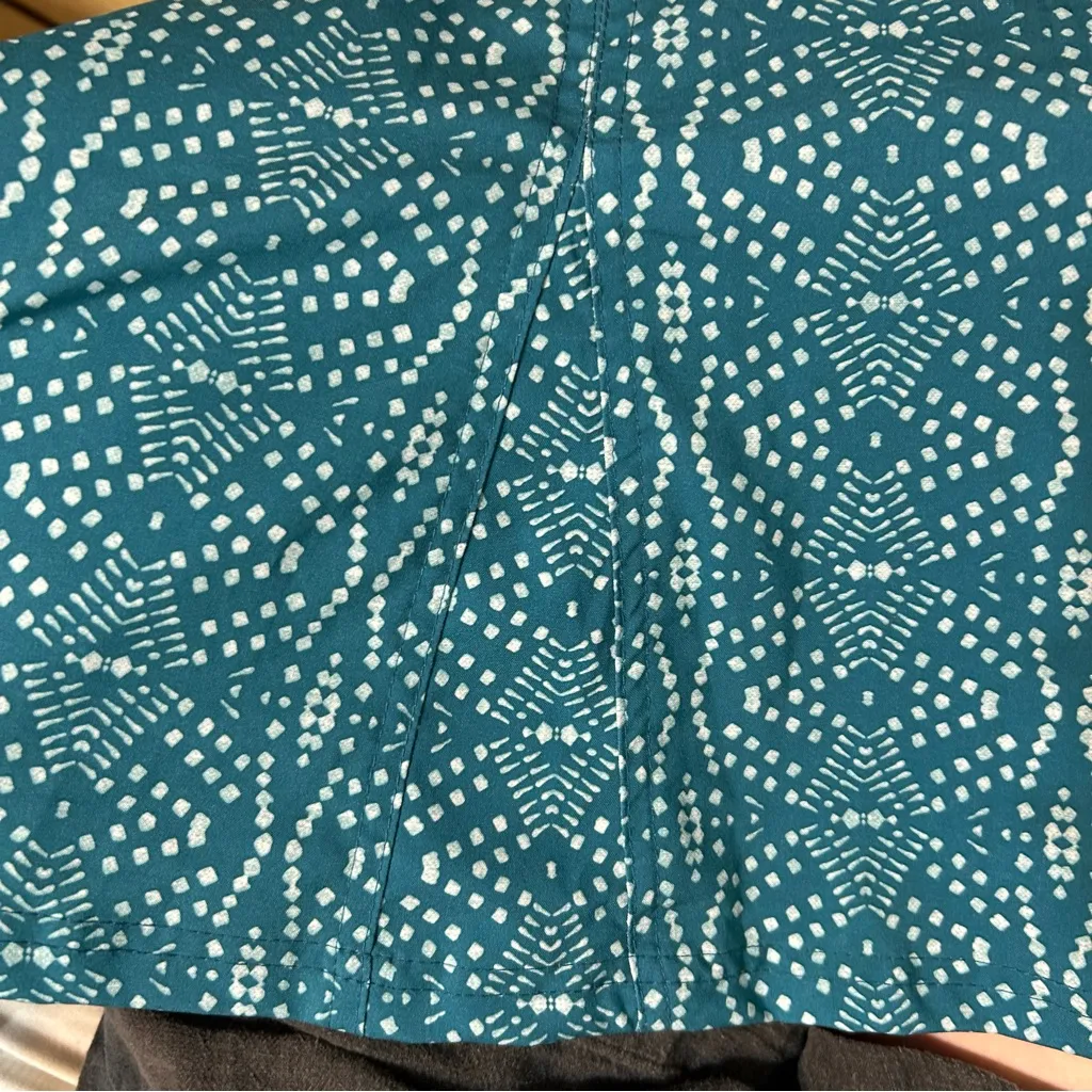RipSkirt Length 2 Wrap Skirt Size Small Playa Ocean Geometric Print Tear Away Blue - Image 7