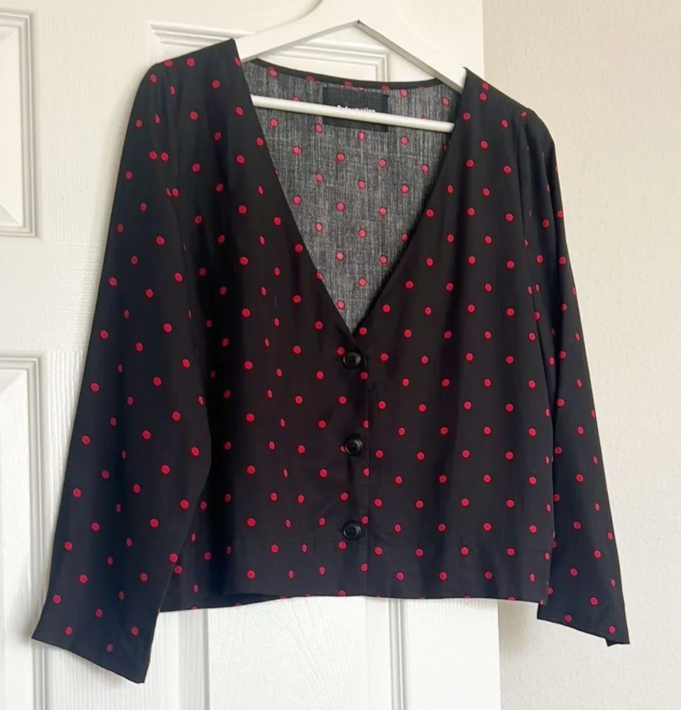 Reformation Arabella Polka Dot Pj Top - Image 4