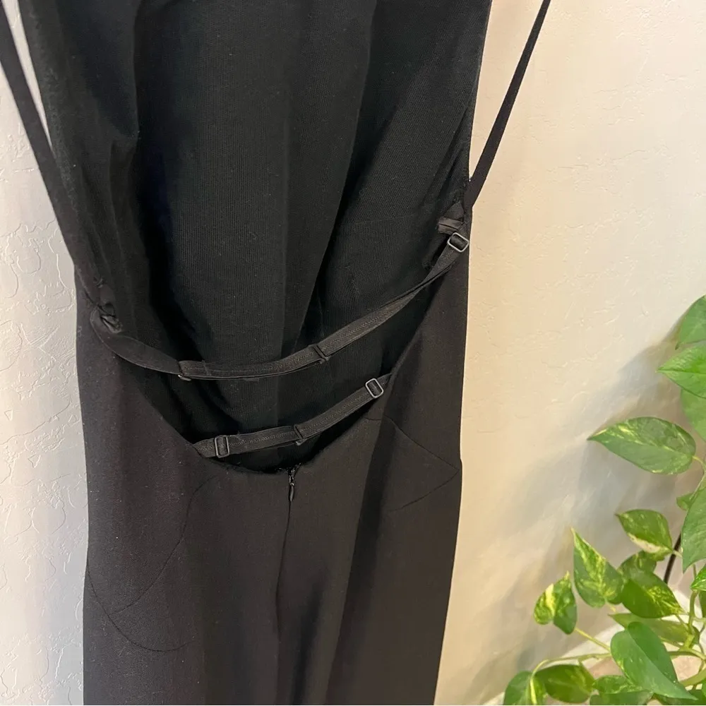 DOLCE&GABBANA 1998 VINTAGE BACKLESS MIDI TWEED DRESS, Black, size IT40/ US4 - Image 6