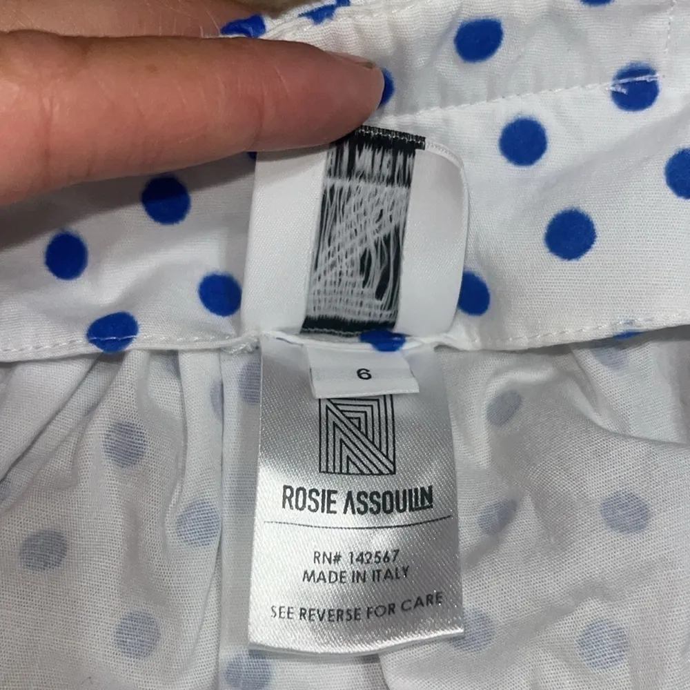 Rosie Assoulin Polka Dot Flocked Cotton Blend Poplin Halter Dress Rainbow 6 White - Image 8