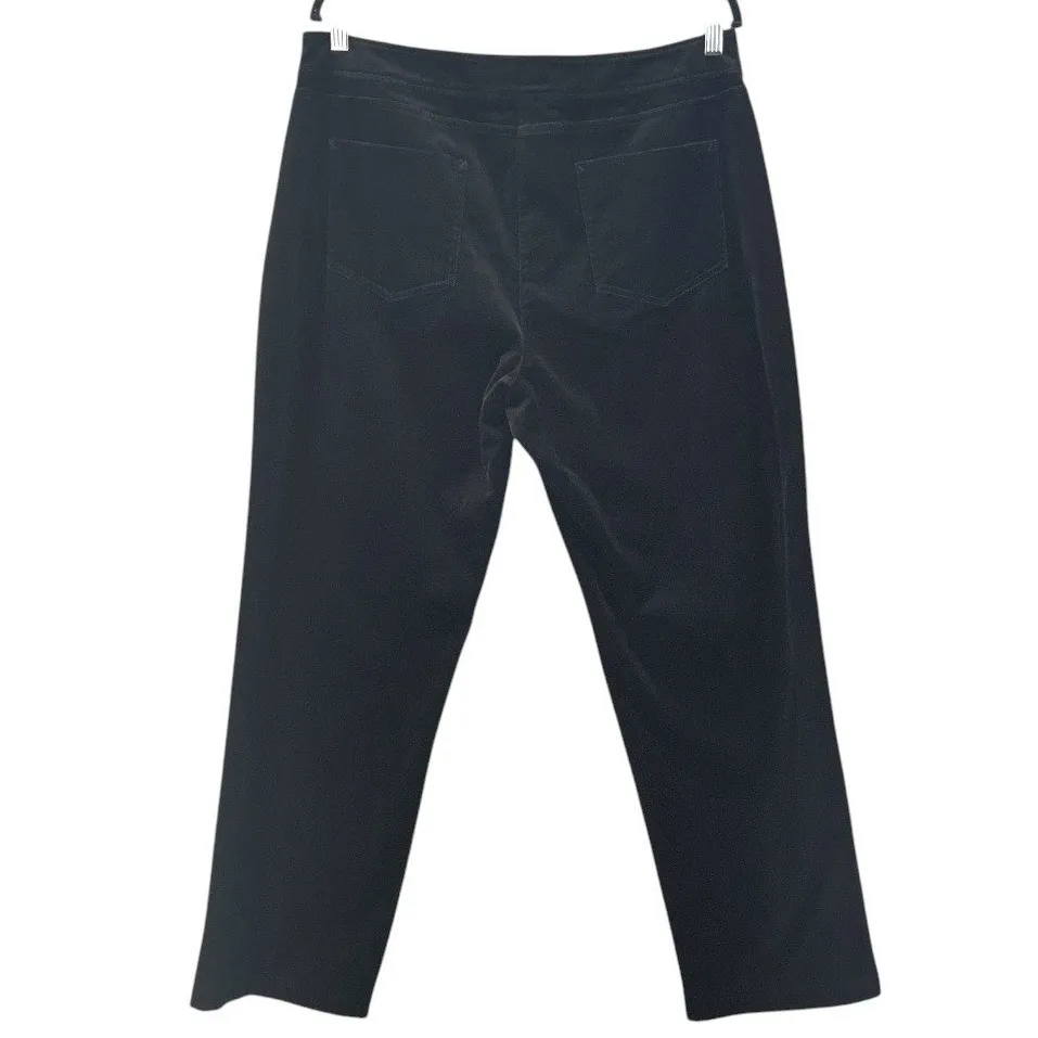 Eileen Fisher Womens Velvet Pants Large Straight  Career Professor Work ‎ Office - Image 2