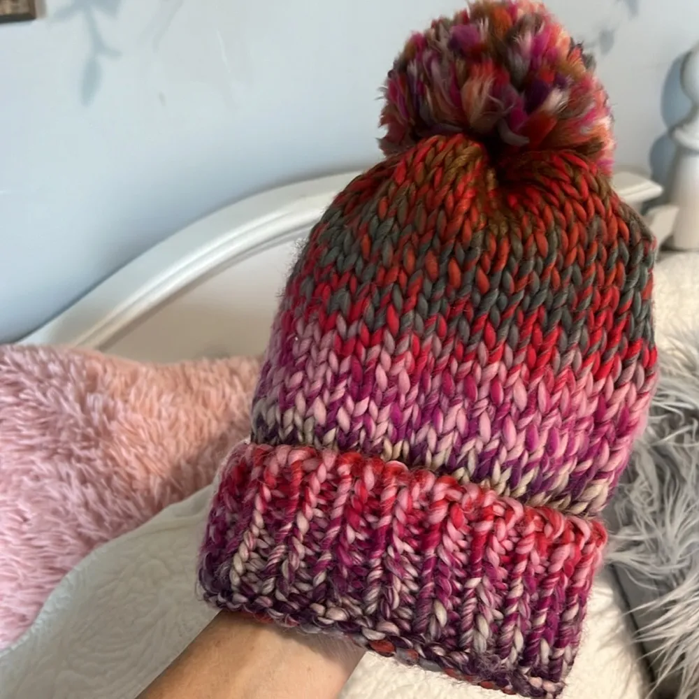 Colorful Winter Cap Beanie Crochet Hat Toboggan Claire’s Womens New - Image 9