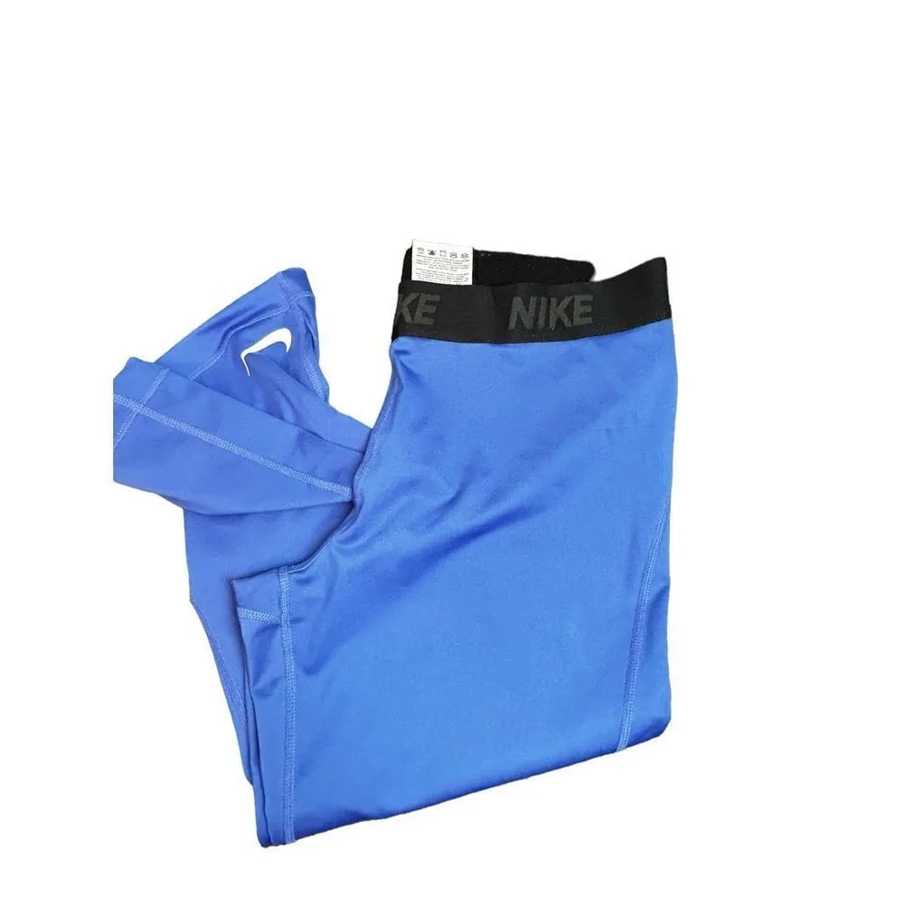 Nike cobalt blue capri activewear leggings size L 18” in seam - Image 4
