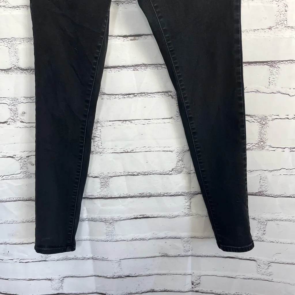 a.n.a Stretch Jegging Jeans Mid Rise Black Classic Skinny Fit Women’s 4 Denim - Image 4