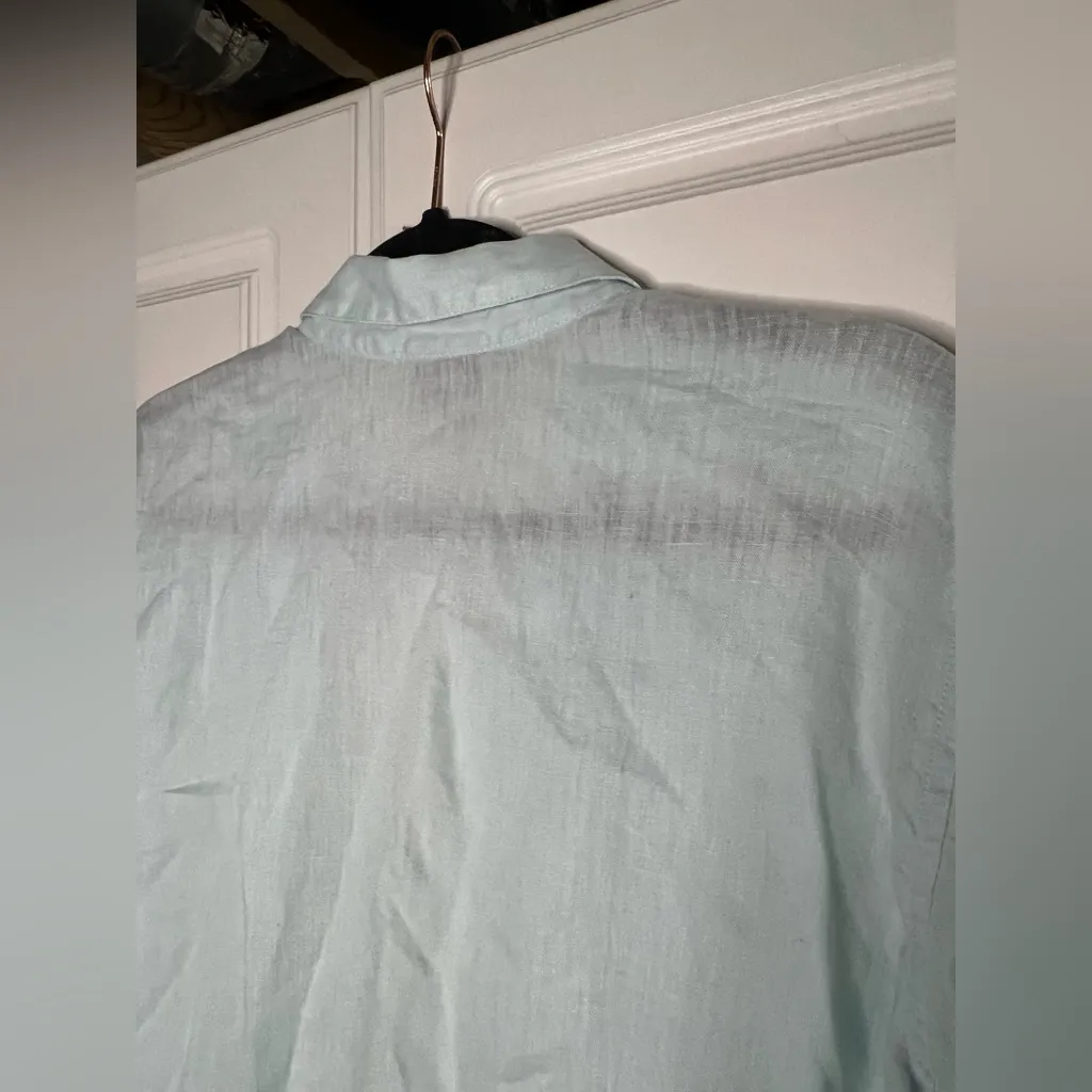 J. Jill 100% linen Button Down Blue Size M - Image 7