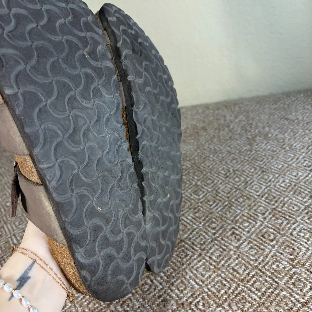 Birkenstock Mayari Birko-Flor Sandal, Brown Size 39 US 8-8.5 Casual Comfy Preppy - Image 8