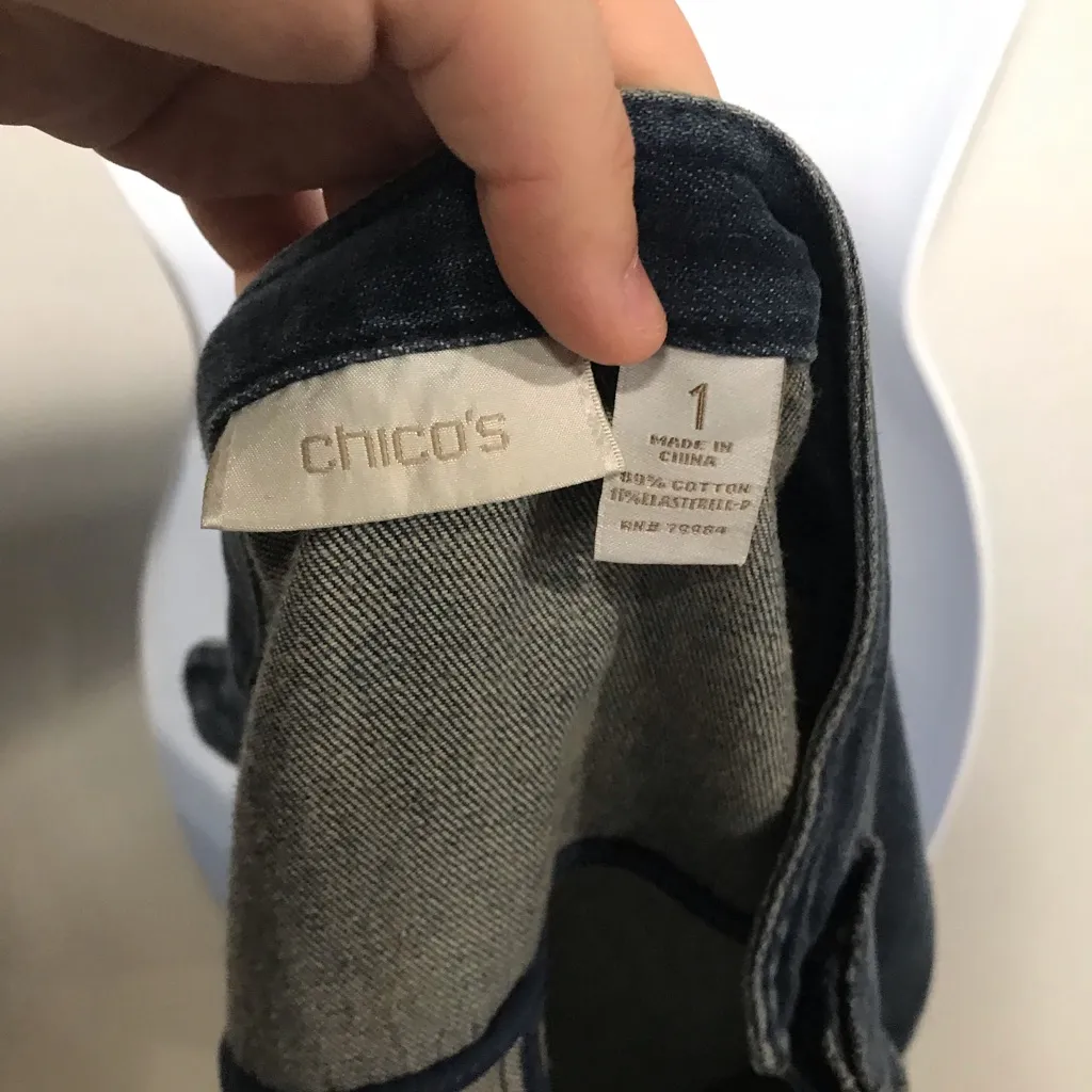Chico’s Jean Jacket Size 1 - Image 3