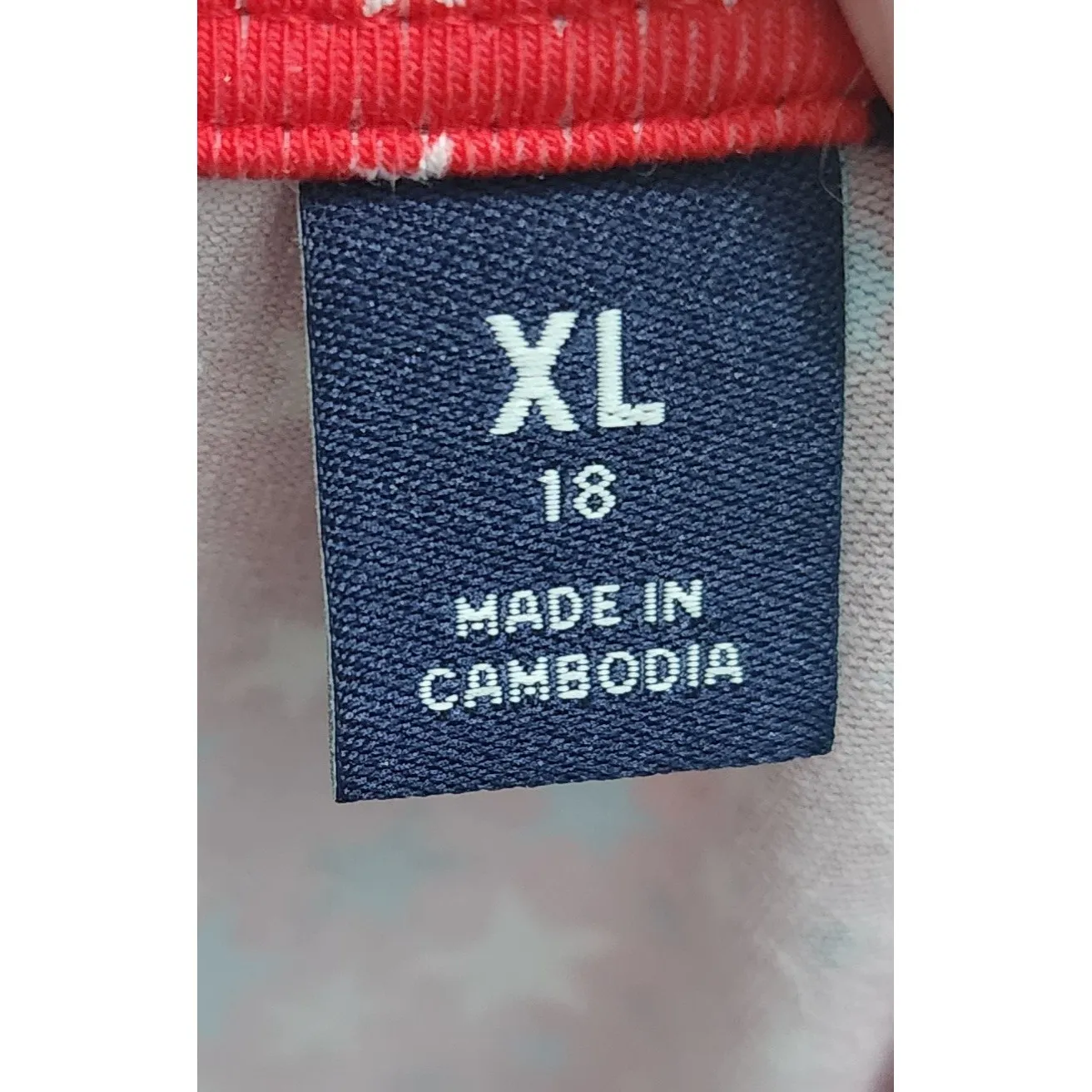 Lands End Red Star Print Twist Front Cap Sleeve Midi‎ Dress Womens XL 18 - Image 5