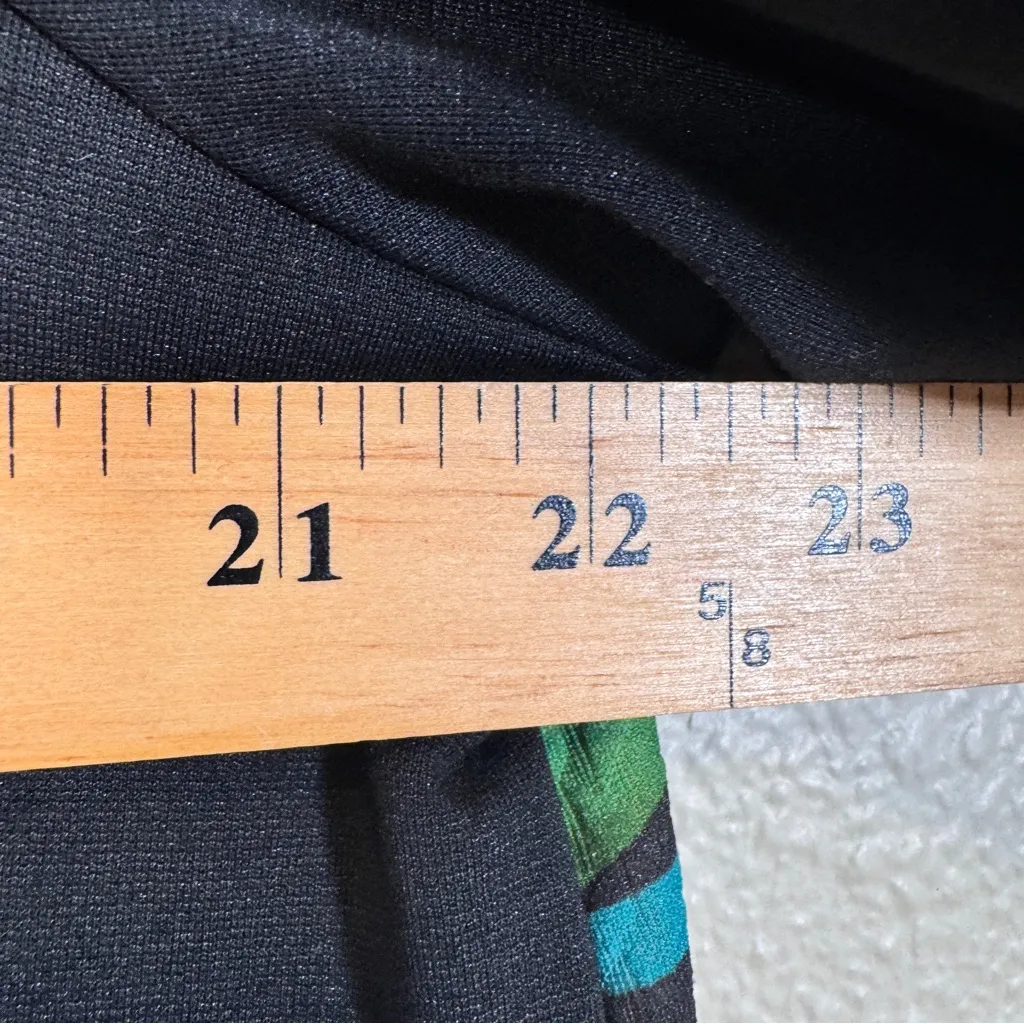 Ali Miles Black Red Asymmetrical Blouse Womens L Lagenlook Artsy Art to Wear Top Size L - Image 3