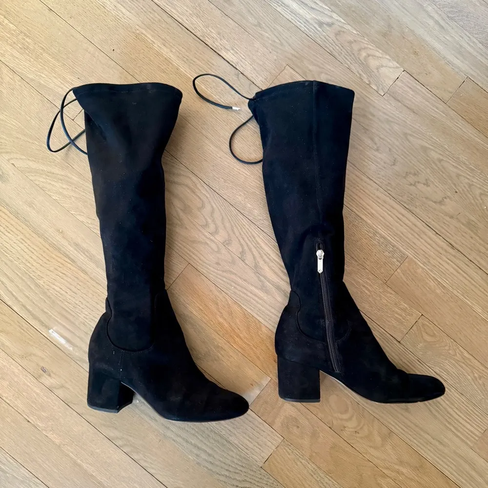 Sam Edelman Women's Vinney Boot Size 7 Block Heel Tall Black Stretch - Image 4