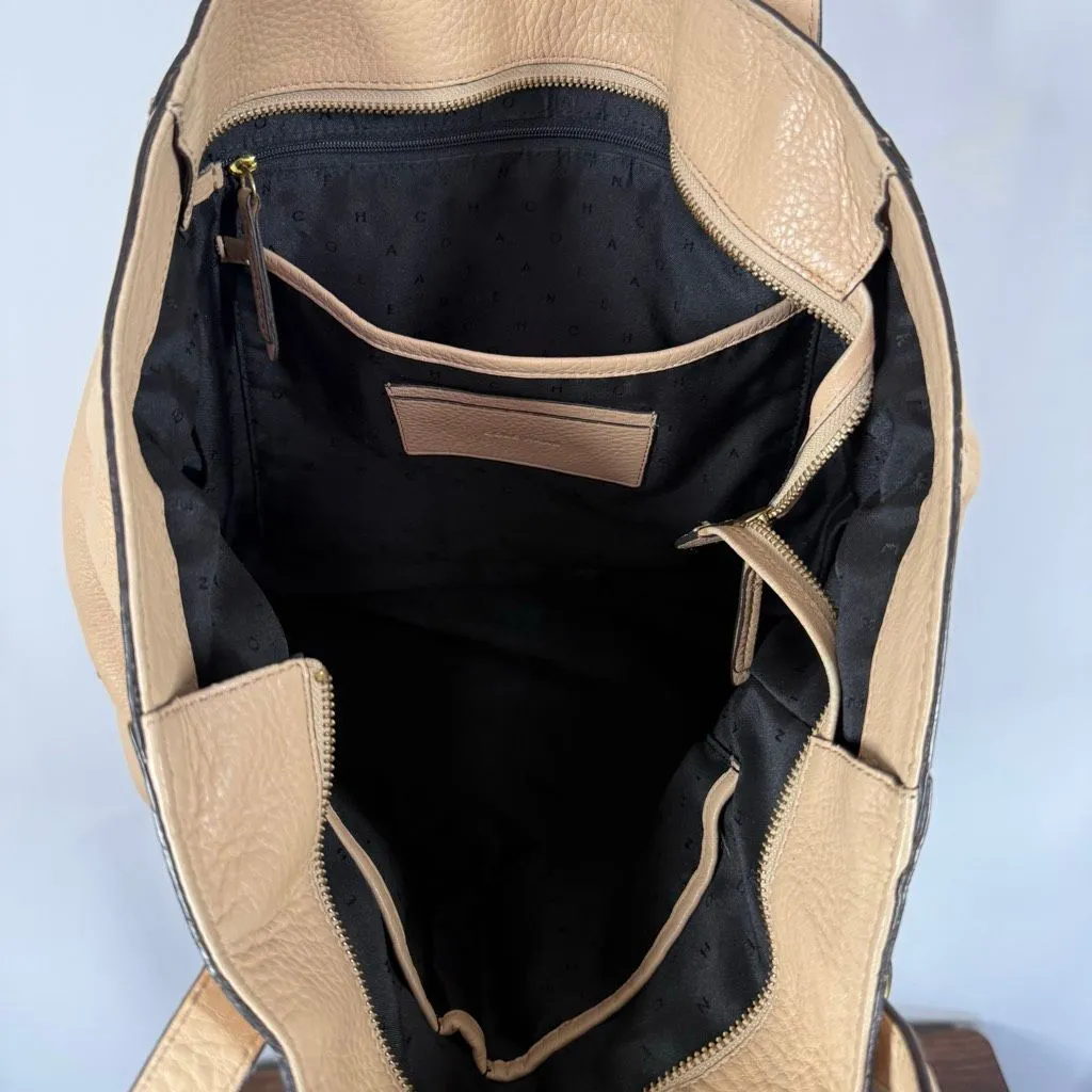 Cole Haan Women’s leather satchel tote pale peach purse 12.5x12.5x5"  10" handle - Image 7