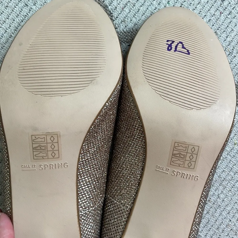 Call it spring  Gold Glitter 3” Heels - Image 4