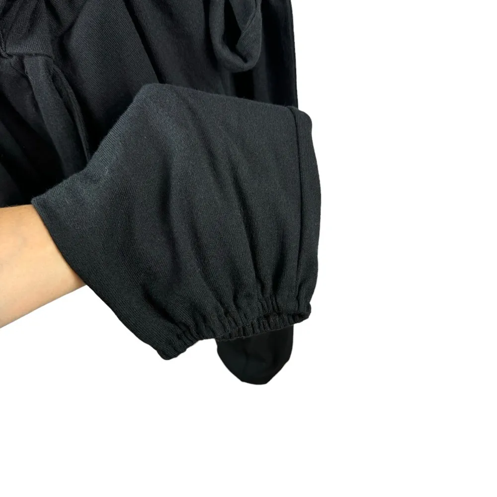 Eloquii Jumpsuit Women’s 22/24 Black Faux Wrap Shawl Neck Belted Long Sleeve - Image 9