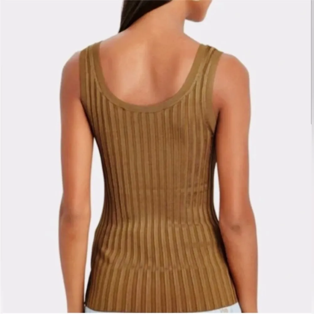 Veronica Beard bronze/brown deep scoop neck tank NWT - Image 2