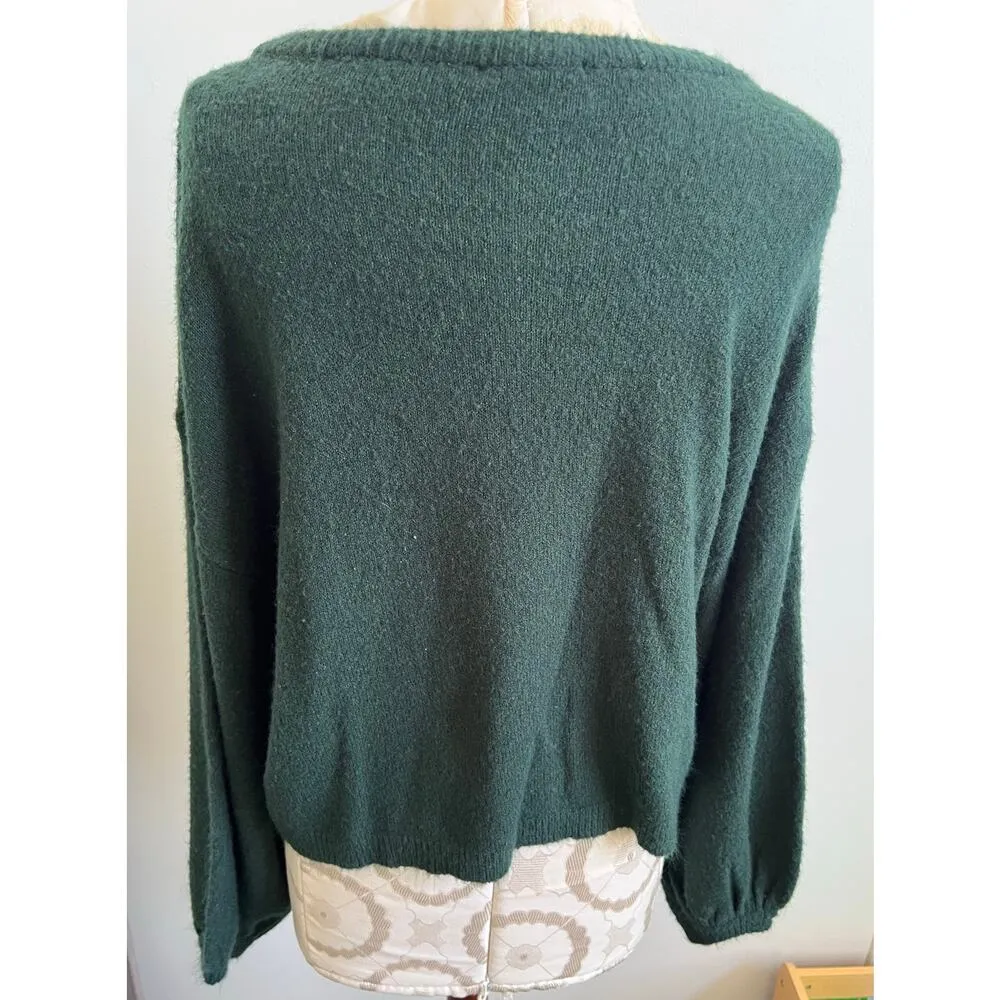 Dress Forum Los Angeles Wide Neck Balloon Sleeves Pullover Sweater Small - Image 3