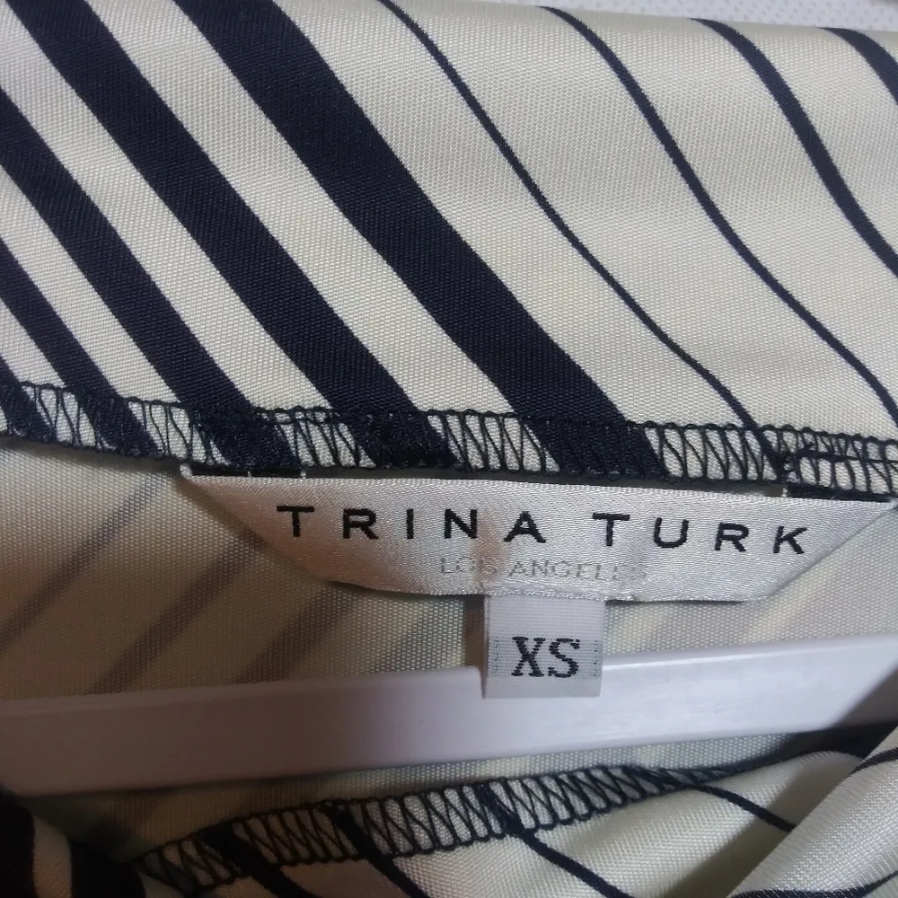 Trina Turk Womens Monteverde Striped Slinky Jersey Knit Blouse Size XS - Image 6