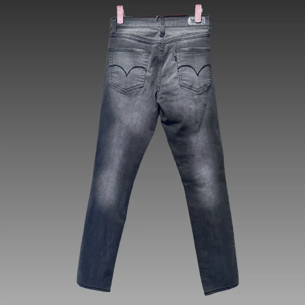 Levi’s Mid-Rise Dark Gray Boot‎ Cut Jeans Sz 27 - Image 2