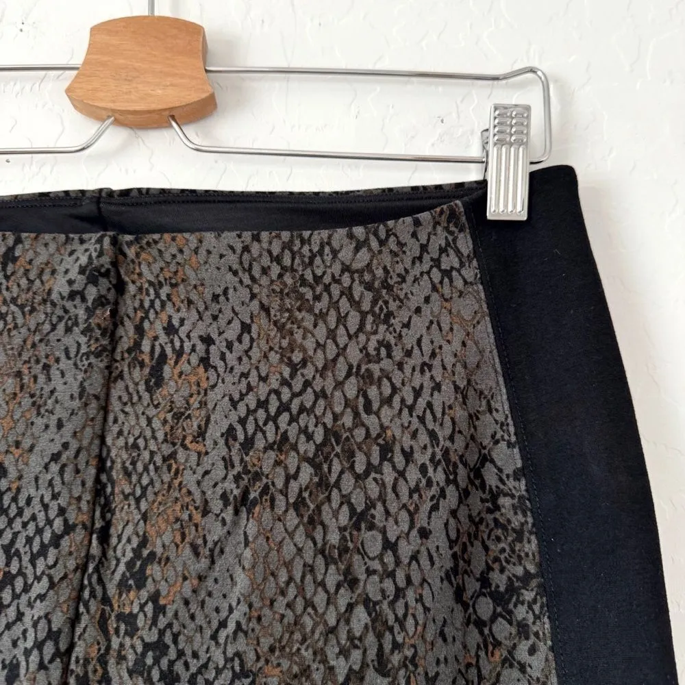 Lysse Laura Ponte Knit Ankle Leggings Olive Snake Print Size L - Image 8