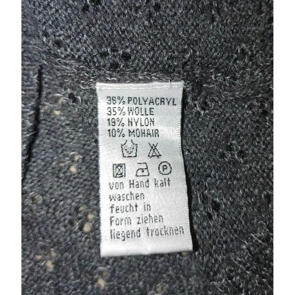 Hallhuber Trend Sweater Gray Dress Size Small Belt Loops Mohair Wool Nylon Poly - Image 6