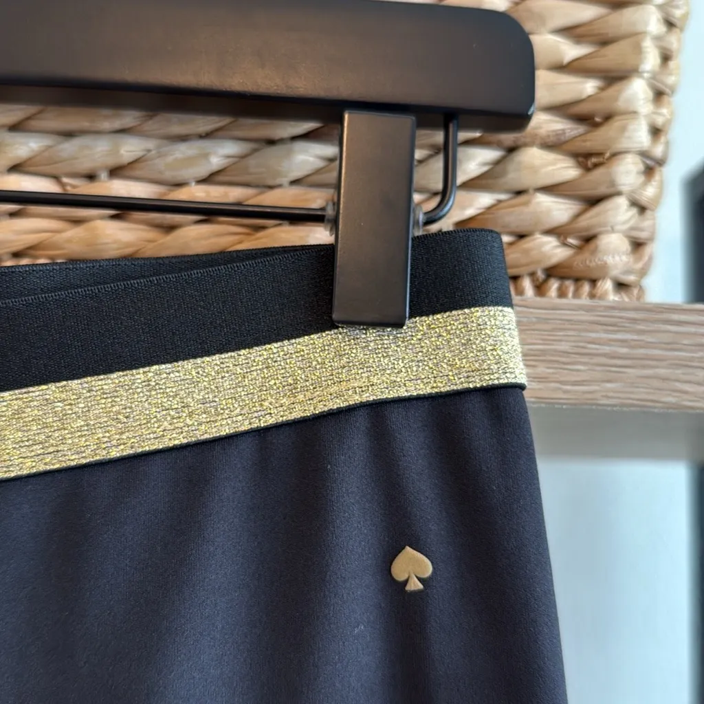 Kate Spade Mid-Rise Bi-Stripe Waistband Cropped Legging, M - Image 5