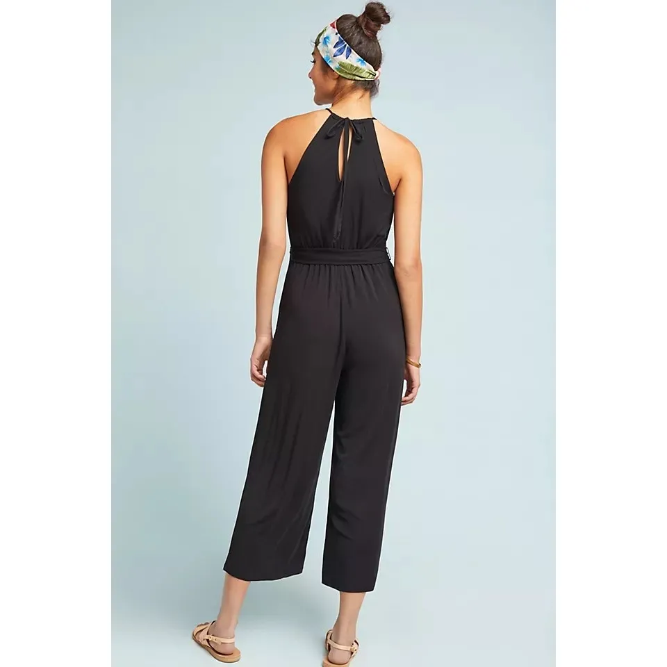 Maeve Anthropologie Corinna Wide Leg Jumpsuit Black Size Small - Image 2