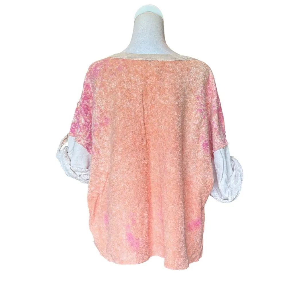 Pilcro Anthropologie Desert Intarsia Sweater Tee Womens Size Medium Cotton - Image 4