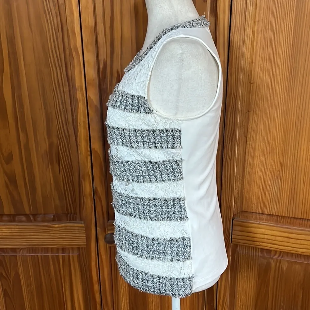 J. Crew Sleeveless Top with Fringe and Lace Detail - Image 4