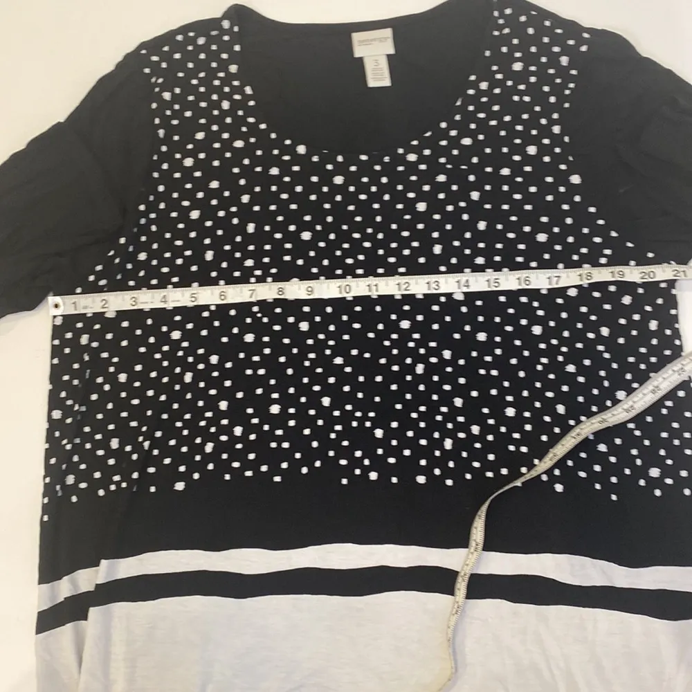 Zenergy by Chico’s Janelle Dot Print Tunic Top EUC Sz 16 3/4 Sleeves Stretch - Image 12