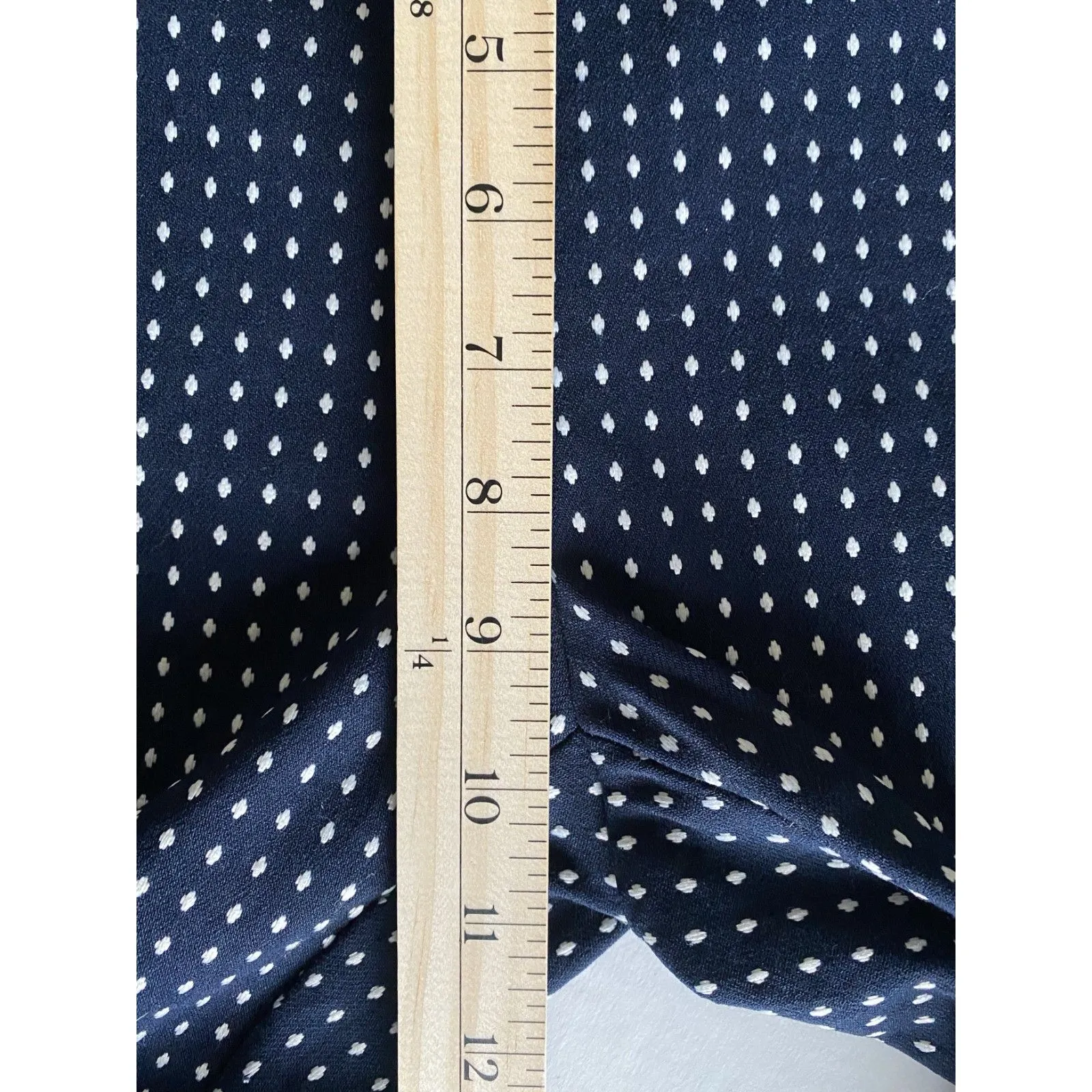 Tommy Hilfiger Blue White Polka Dot Stretch Skinny Pants Rayon Blend Slim Fit 4 - Image 8