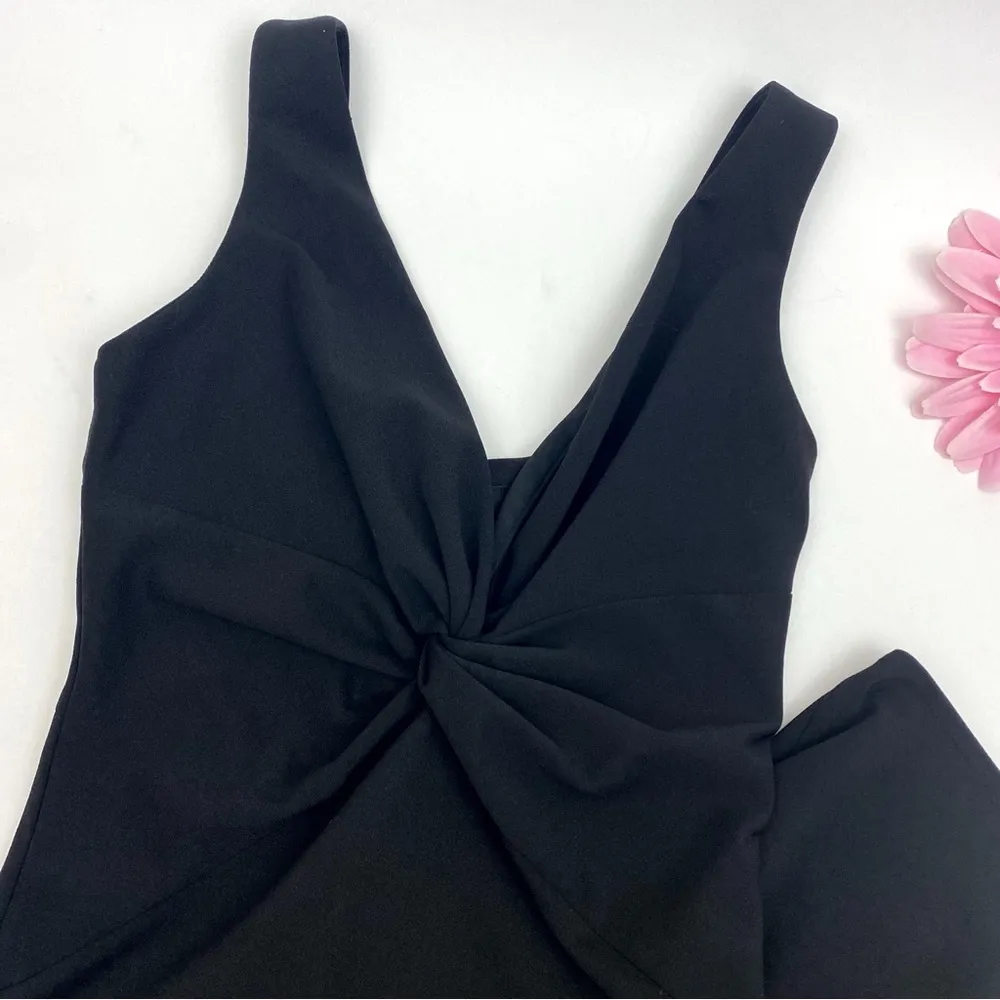 Katie May X Anthropologie BHLDN Eva Damaris Twist Front Midi Sheath Dress Black - Image 6