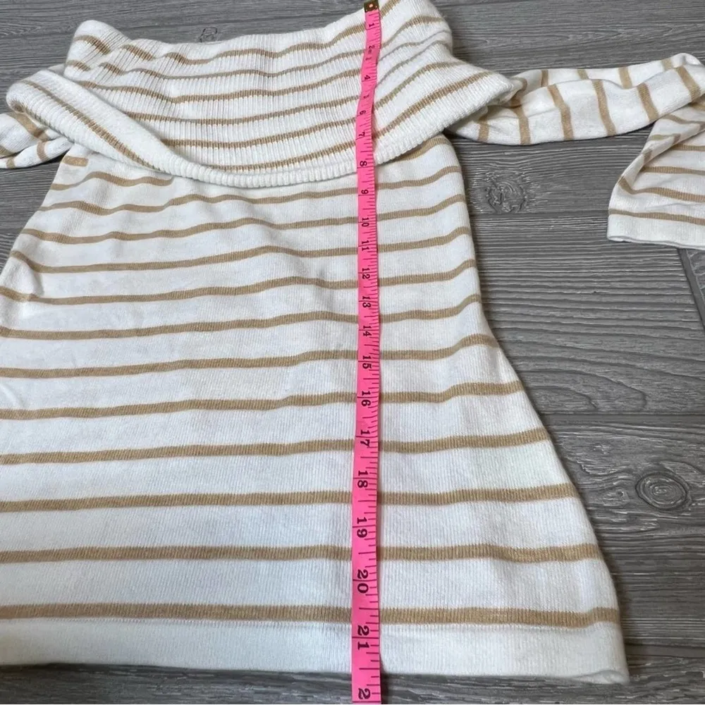 Lilly Pulitzer Christin Off Shoulder Sweater Coastal Shell Stripe Size XS - Image 7