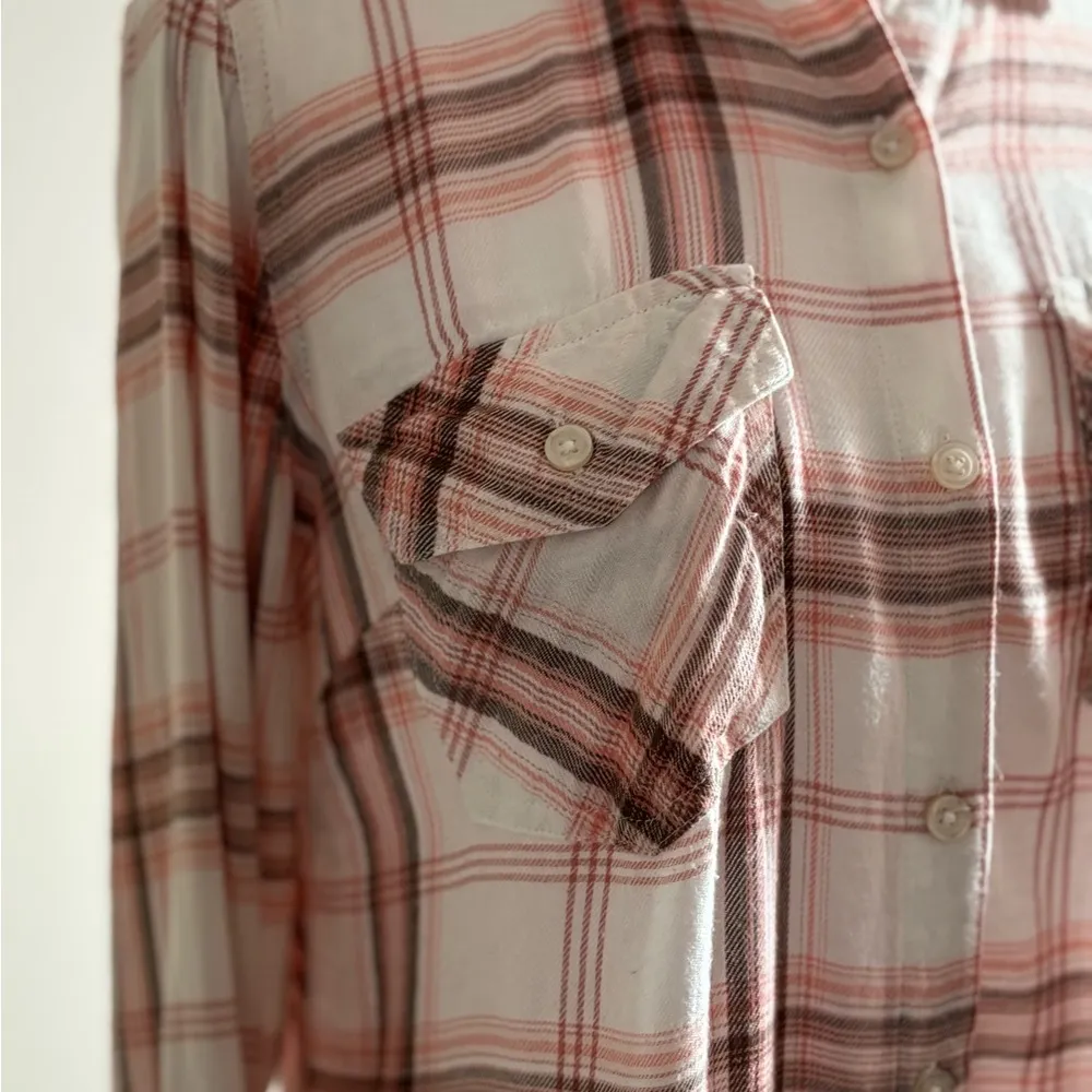 Long Sleeve Button Down Plaid Size S - Image 4