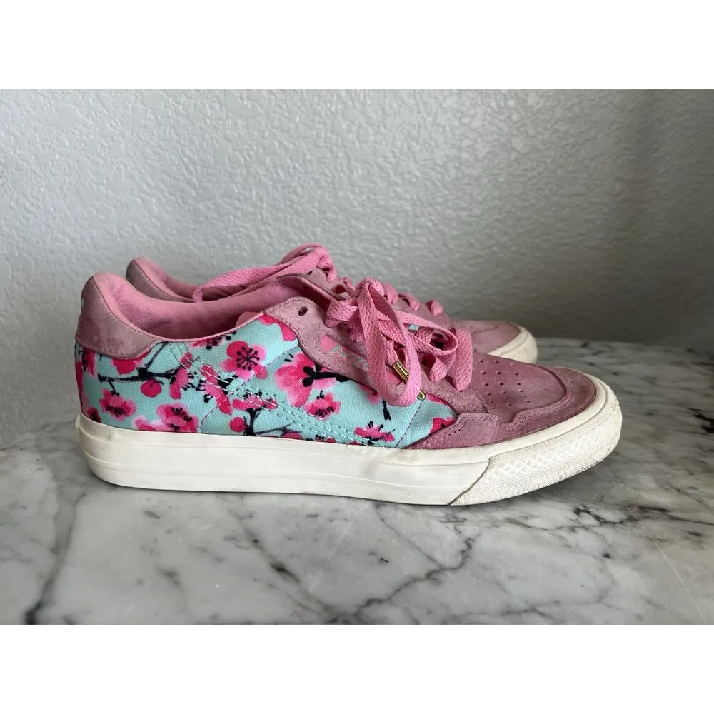 Adidas Continental Vulc Arizona Green Tea Collab Size 9 Pink Suede Floral EG7977 - Image 4