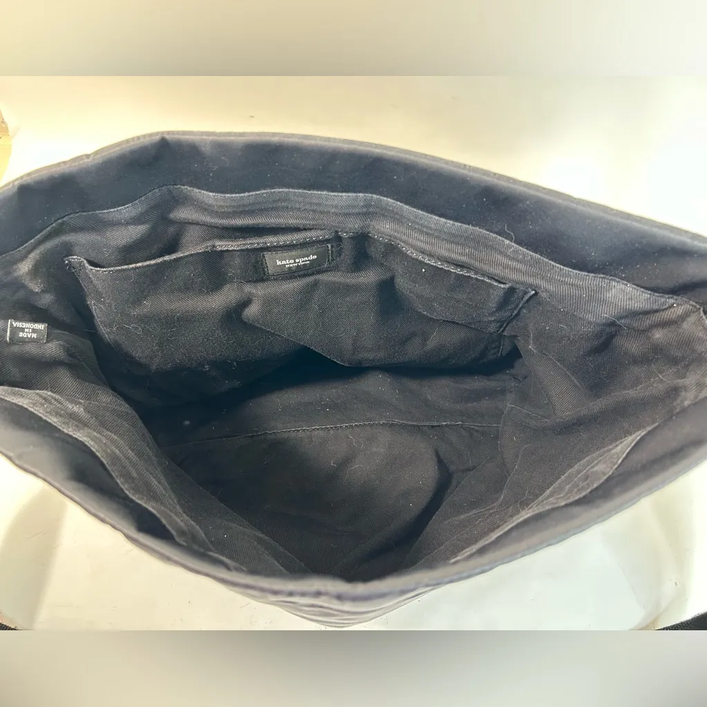 Kate Spade Black Nylon Messenger Laptop Bag Adjustable Crossbody Strap - Image 8