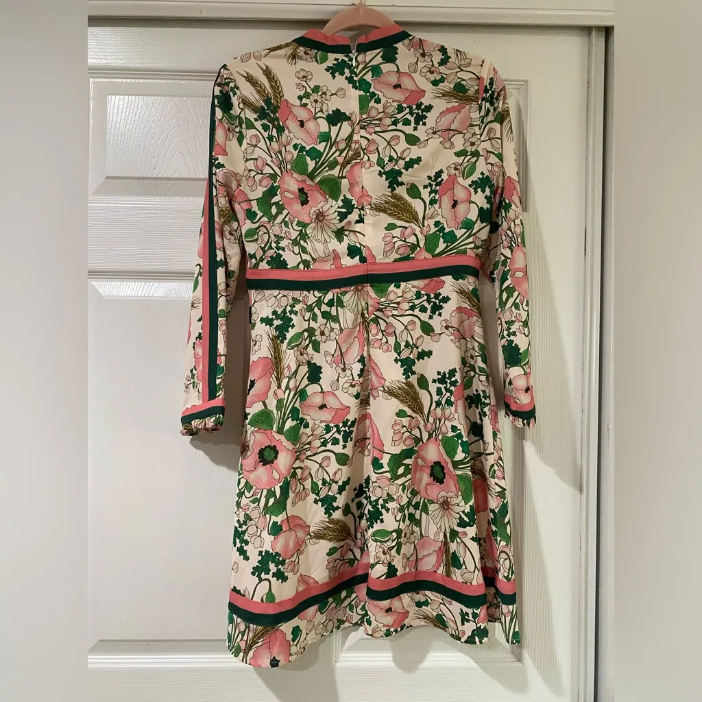 Bling Bling Quinn Floral Dress with Pink and Green Accents Size 36 - Image 8
