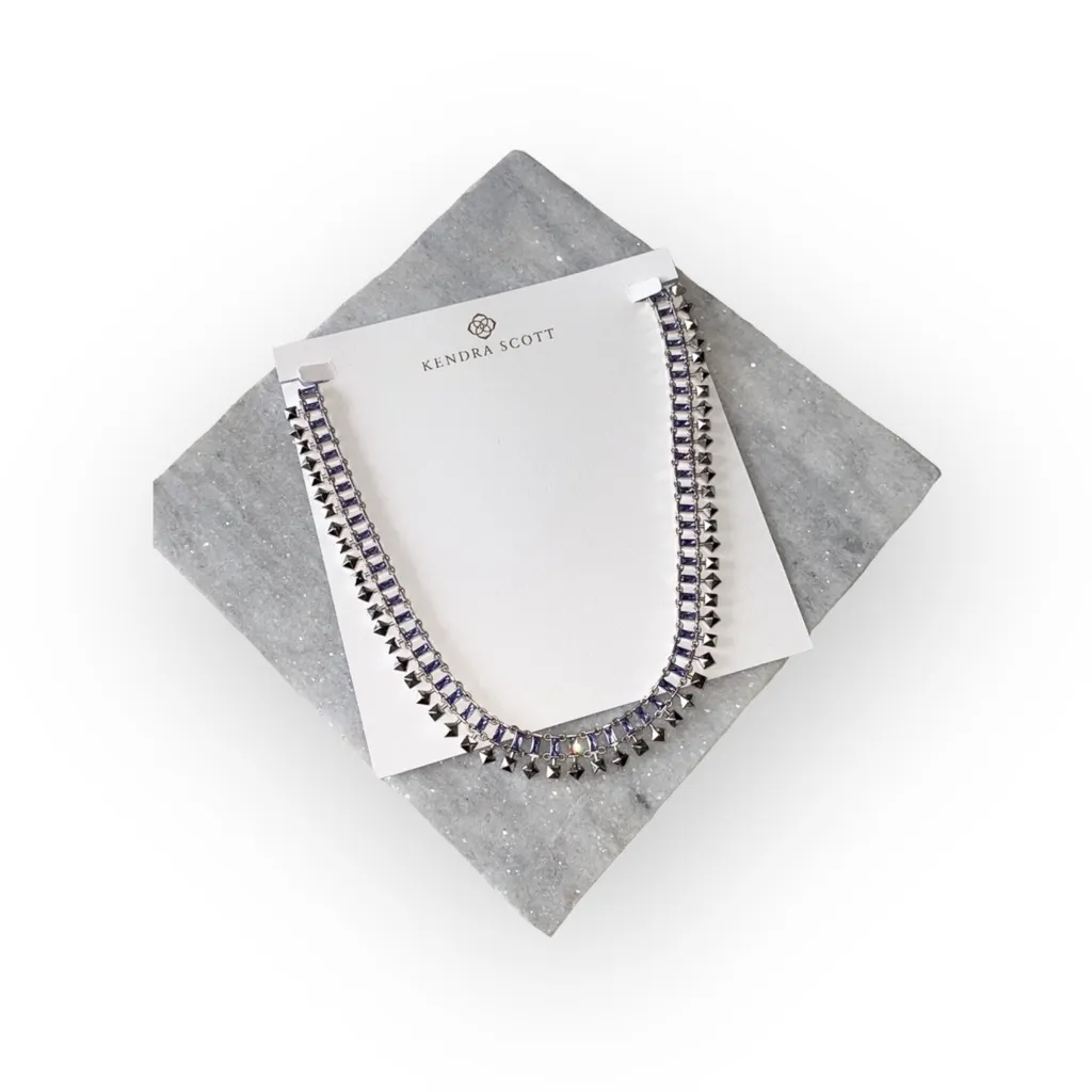 new Kendra Scott ® ❤︎ Oscar Crystal Collar Necklace ❤︎ Sparkly Lilac Stones ❤︎ - Image 4