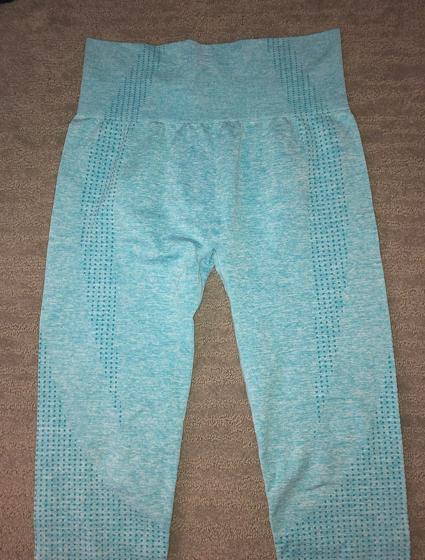 SheIn Blue Contouring Leggings - Image 5