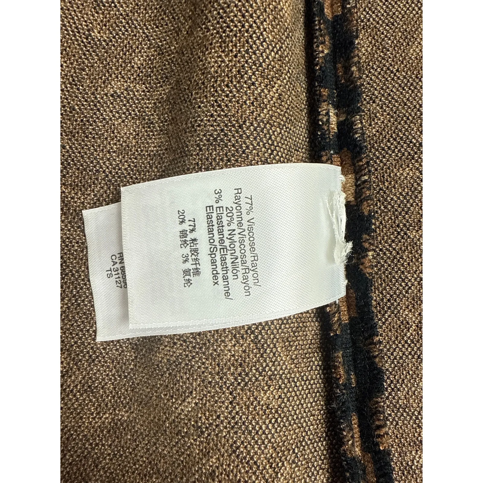 DKNY Knit Leopard Print Fit & Flare Dress Size Small - Image 10