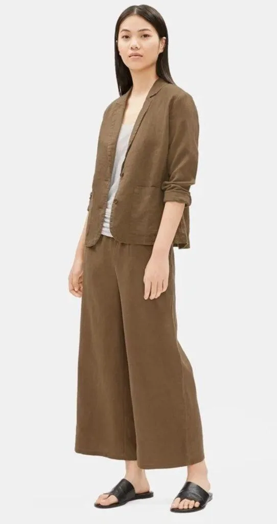 Eileen Fisher 100% Organic Linen Shaped Blazer New With Tag Medium Pine Needle - Image 4