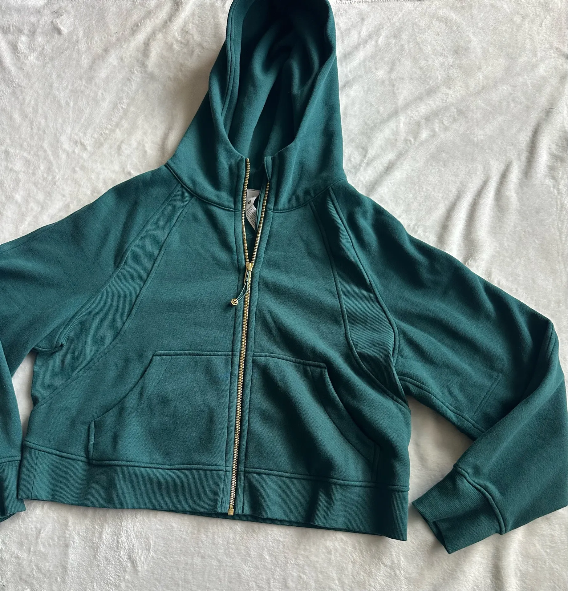 Lululemon Scuba Oversized Full-Zip Hoodie Storm Teal / Gold - Image 4