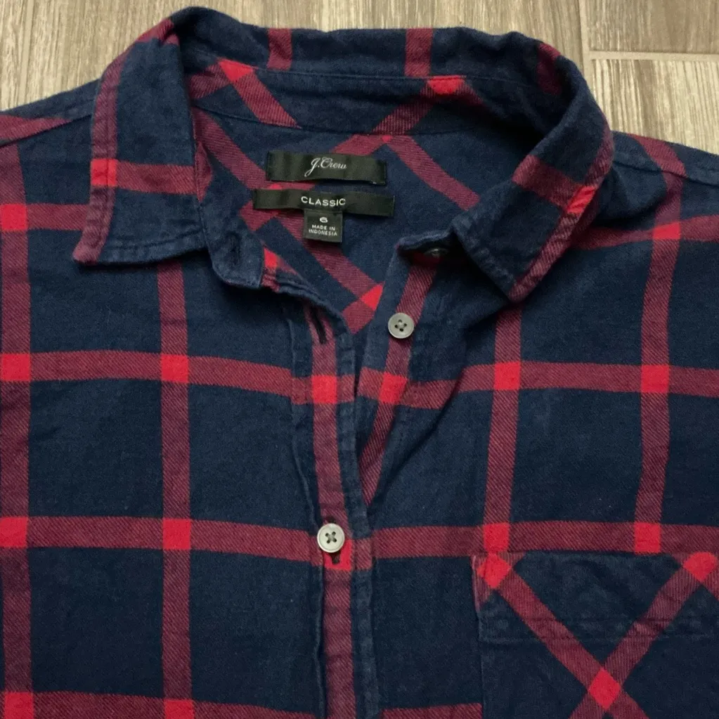 j crew Plaid Button-Up women’s Shirt Sz 6 - Image 3