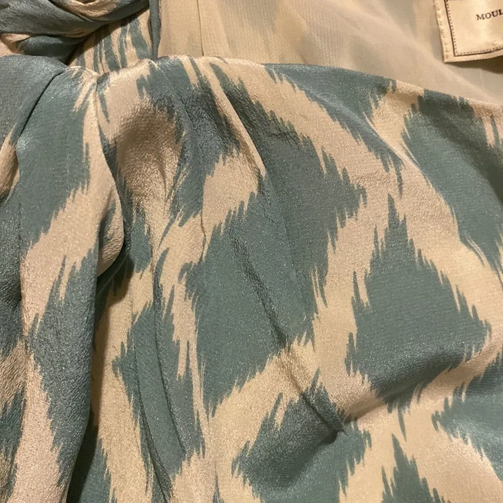 Anthro moulinette soeurs diamond print silk dress 6 - Image 9