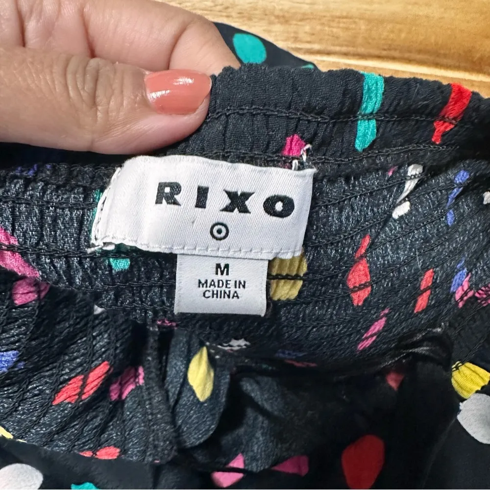 RIXO Target Black Polka Dot Sleeveless Halter Dress Size M - Image 4