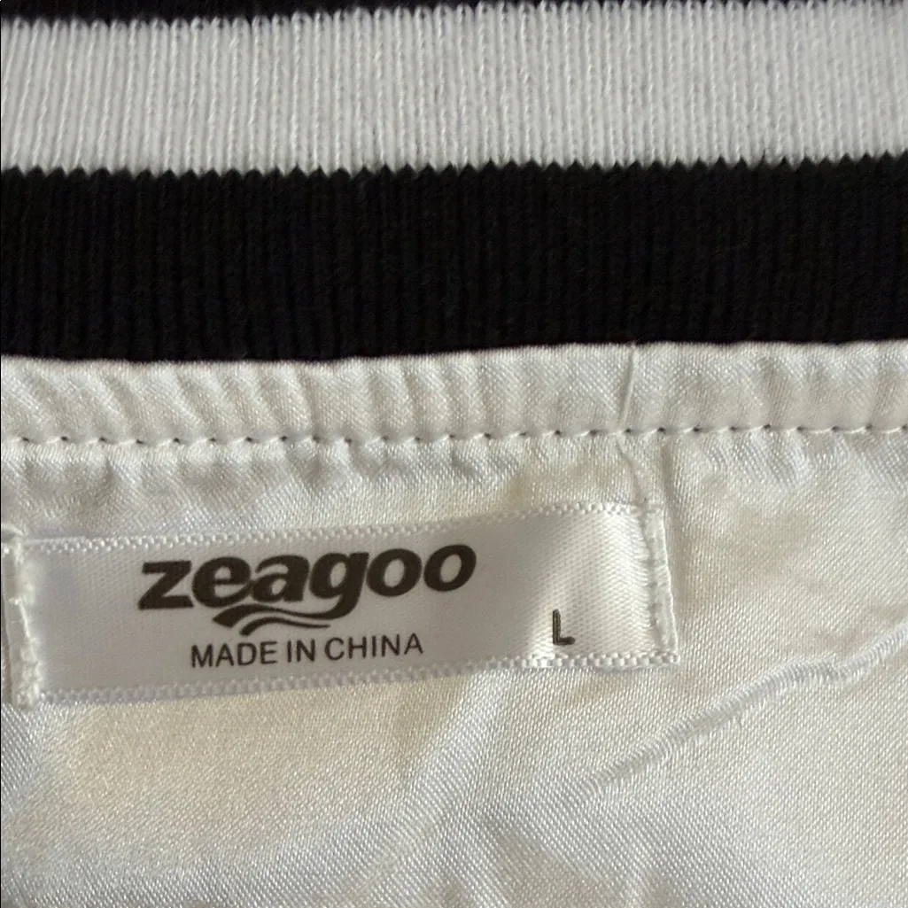 Zeagoo White and Black Bomber Jacket - Image 7