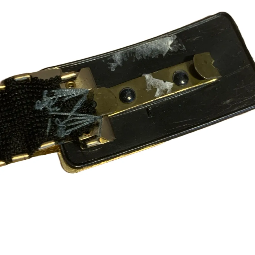 VINTAGE 1980'S GOLD TONE METAL STRETCH ARTICULATED BELT (M/L) - Image 6