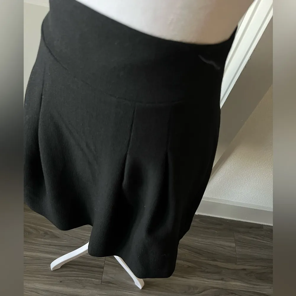 ba&sh Black Pleated A-line Mini wool blend Skirt - Image 5