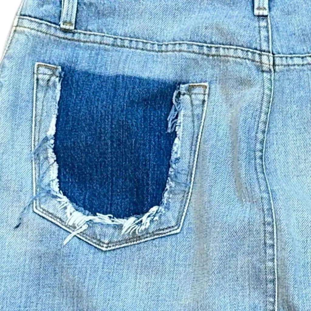 FRAME Denim Le Mini Frayed Waist Skirt‎ - Sawyer Style# LMFW207 Size 28 - Image 4