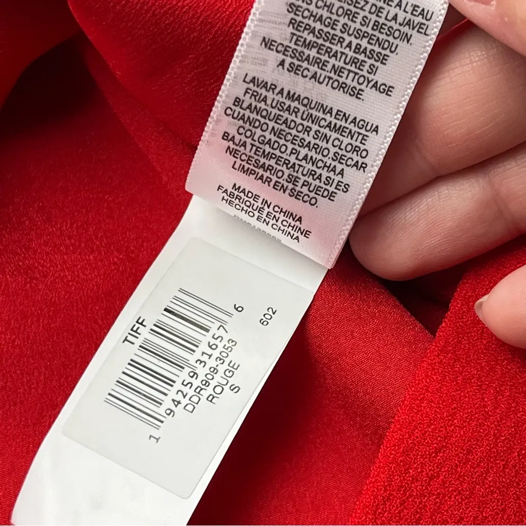 Dress the‎ Population Tiff One Shoulder Mini Dress Womens SZ Small Rouge Red NEW - Image 6