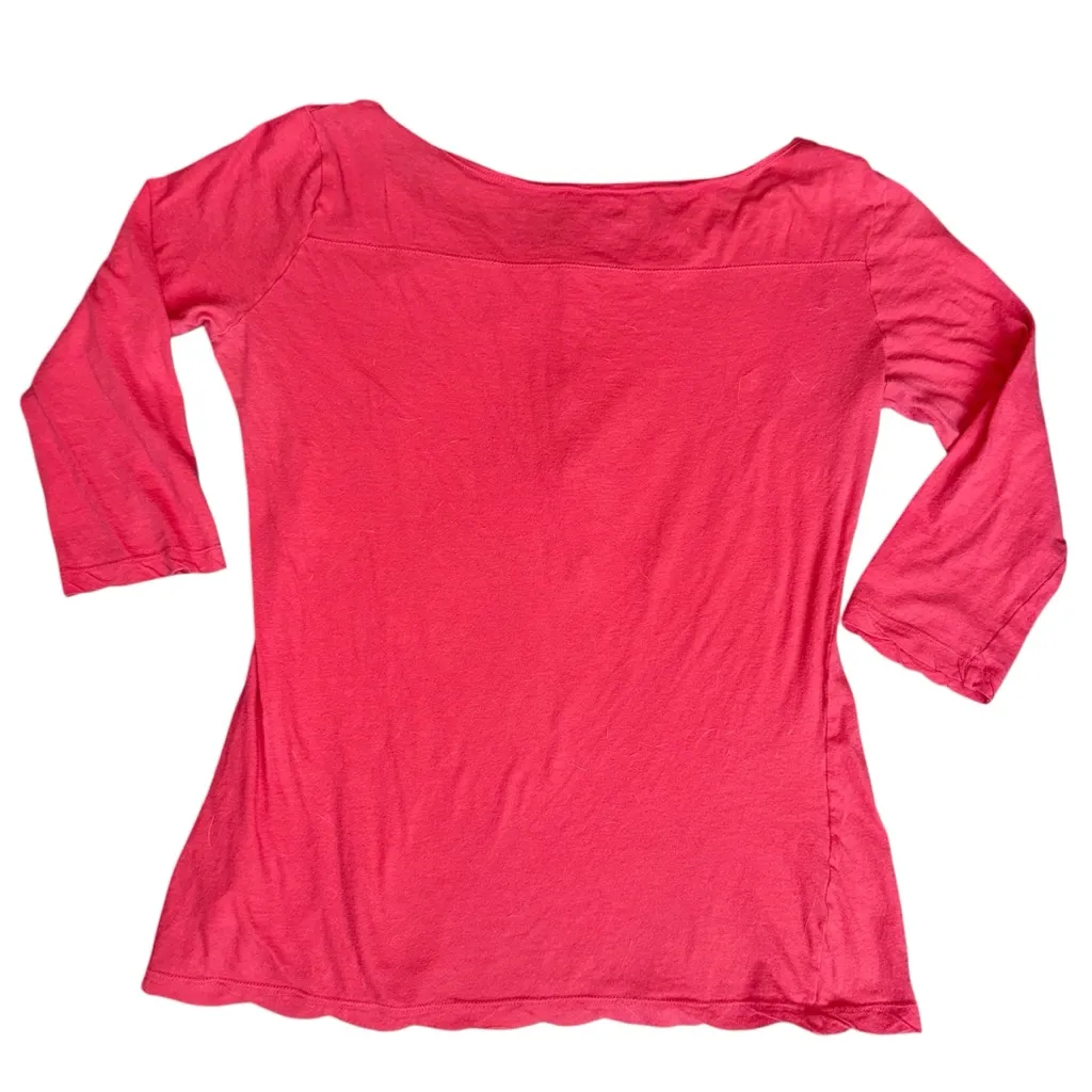 Y2K Gap Coral Quarter Length Henley! - Image 4