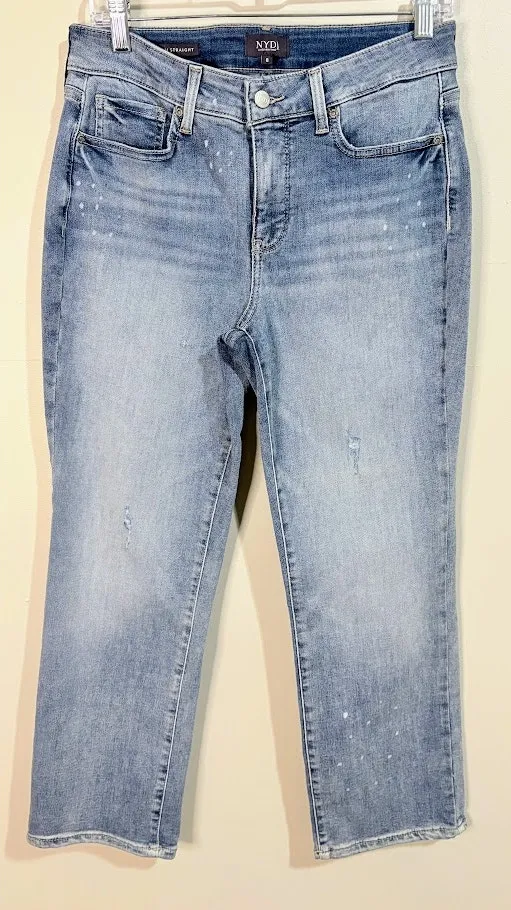 NYDJ Women's Marilyn Straight Ankle Jeans Lift Tuck Technology Jeans Size 8 - Image 1